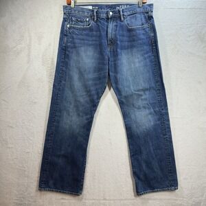 Gap 1969 Jeans Loose Fit Blue Medium Wash Y2K Baggy 109% Cotton Men's 35x32
